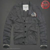 heren abercrombie and fitch truien cardigan knop chief head donkergrijs Uit De Kleren Gaan p7vmv128